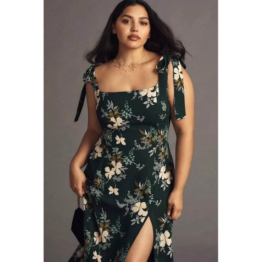 ✨ NEW Reformation Twilight Dress in Portia Green 18 - Picture 10 of 11